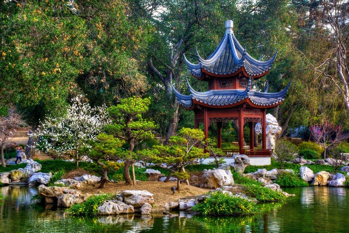 Chinese Pagoda in a Japanese Garden