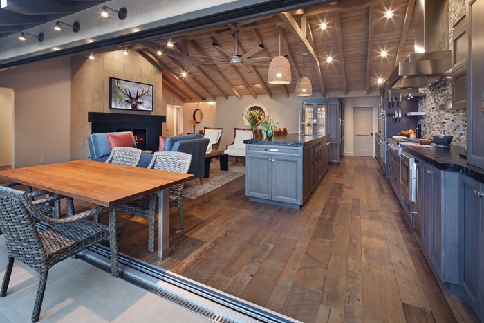 Interior Design of a Kitchen and Living Area