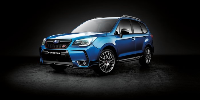 Blue Subaru Forester STI