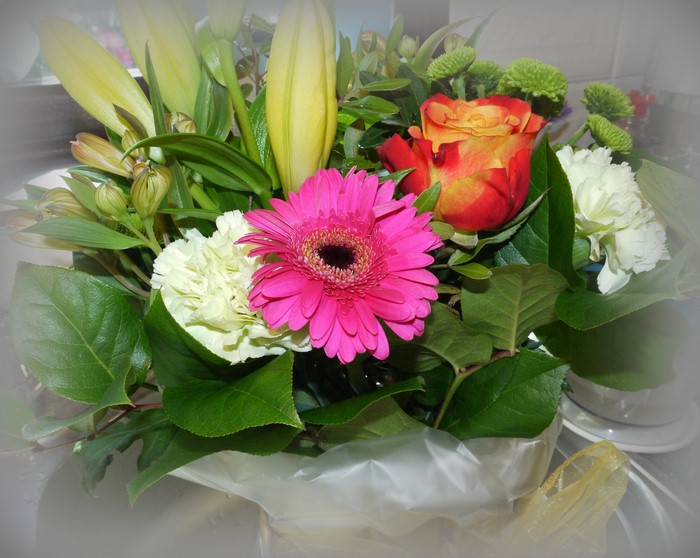 Bouquet of Roses, Gerberas, and Lilies