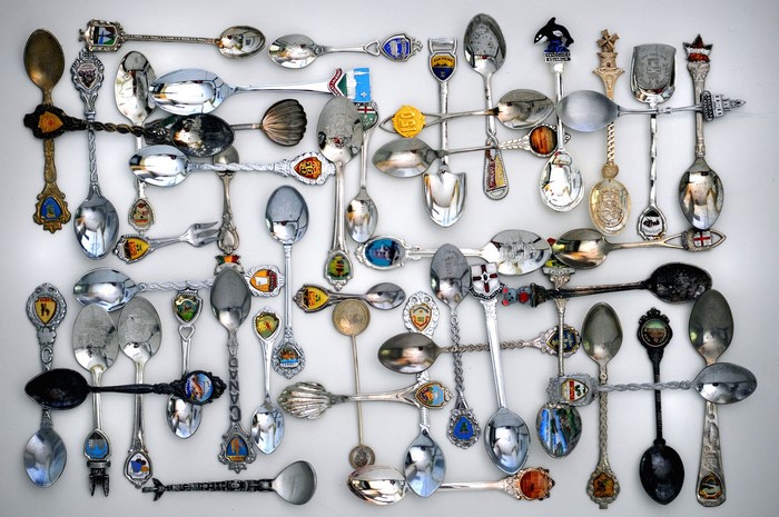 Collection of souvenir spoons