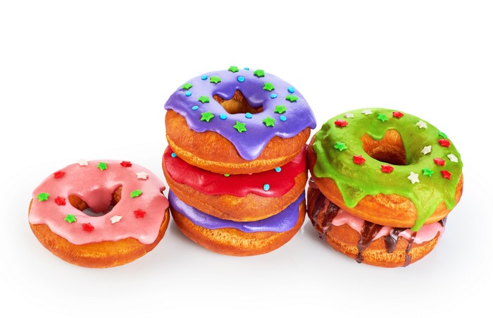 4K Donuts with Colorful Icing and Sprinkles