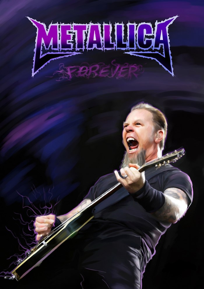 James Hetfield of Metallica performing live