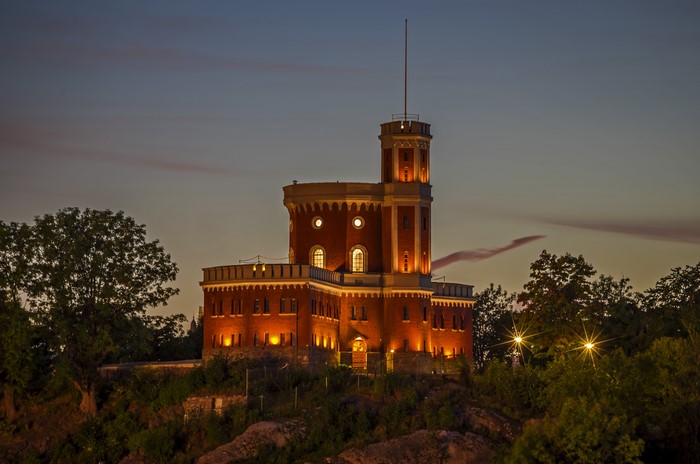 Kastellholmen castle in Stockholm, Sweden at dusk