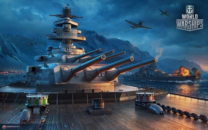 World of Warships Battleships at Sunset