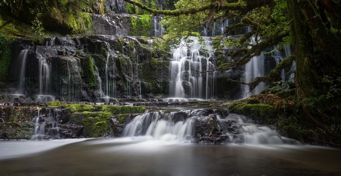 4K Purakaunui Falls, New Zealand