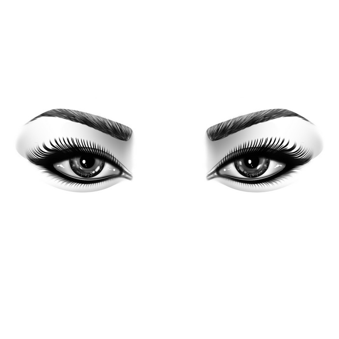 Painting Art of Eyes with Eyelashes