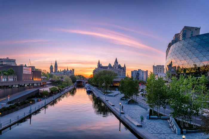 Ottawa, Canada Canal at Sunset