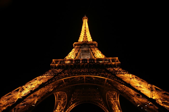 Eiffel Tower at Night in Paris