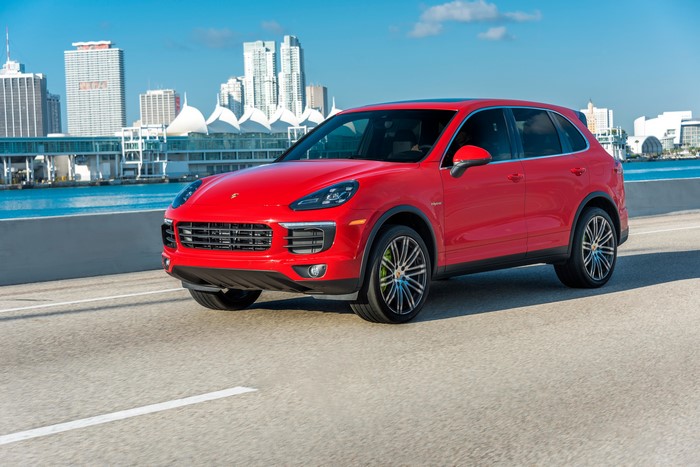 Red Porsche Cayenne