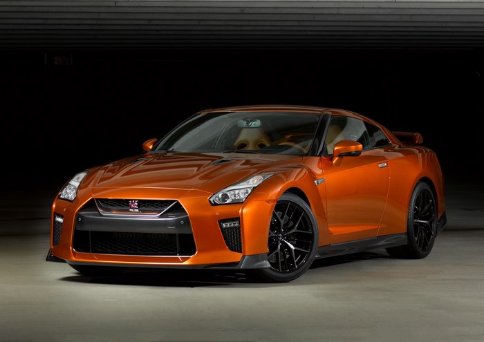 Orange Nissan GT-R R35