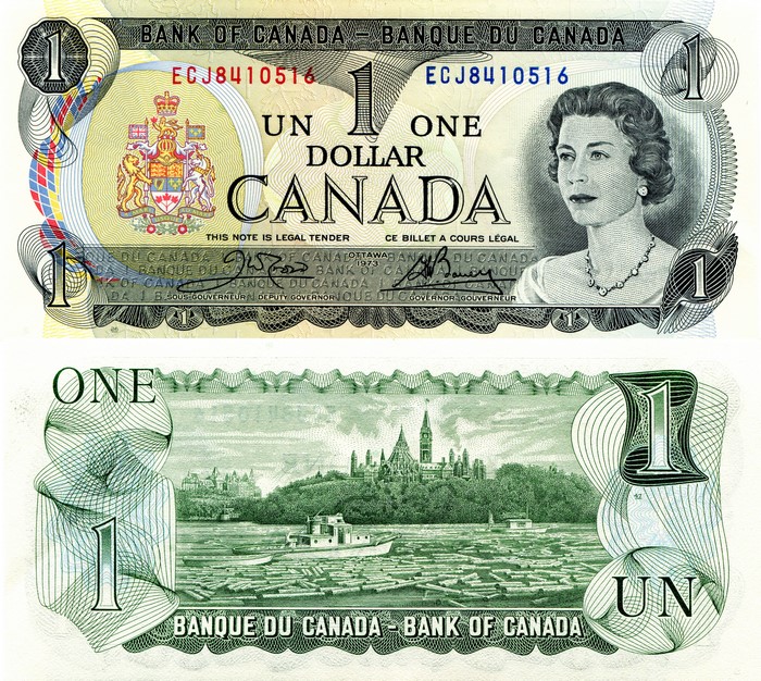 1973 Canada One Dollar Banknote