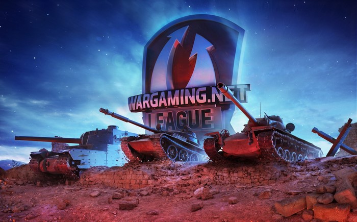 Wargaming.net League tanks under starry sky