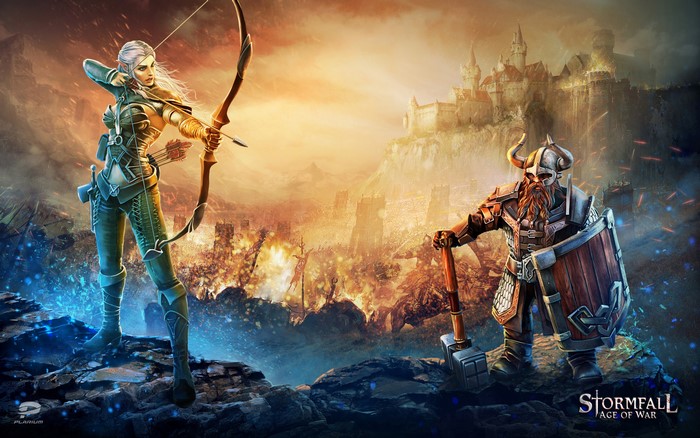 Stormfall: Age of War Elf Archer and Dwarf Warrior