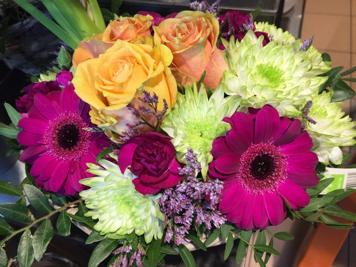 Bouquet of Roses, Gerberas, and Chrysanthemums