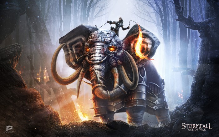 Stormfall: Age of War armored elephant with rider