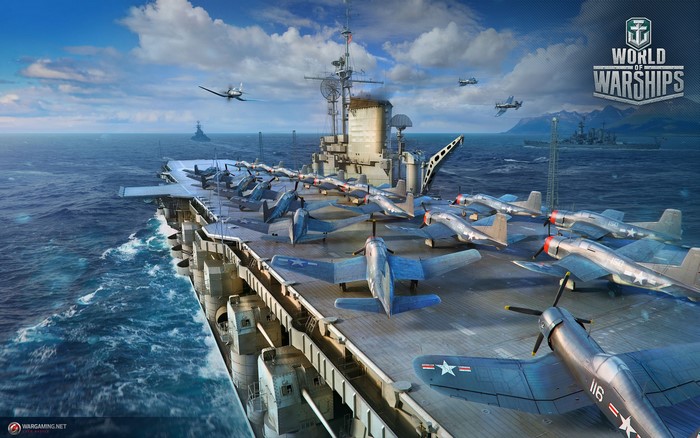 Aircraft carrier with airplanes from World of Warships