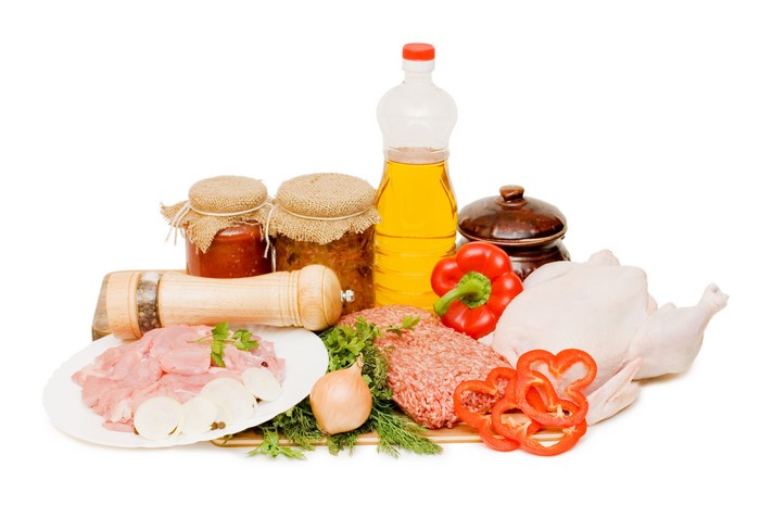 Still life of food ingredients