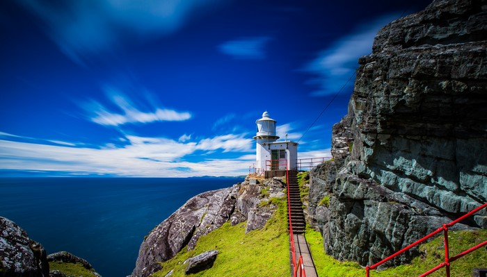 Lighthouse on a cliff in Tooreen, Cork, Ireland