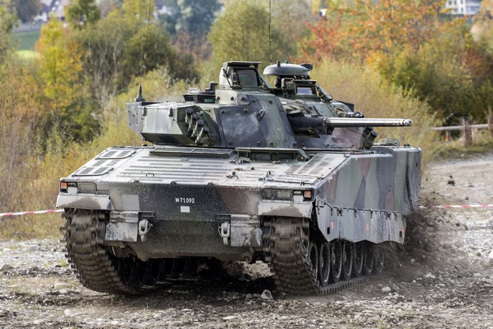 Combat Vehicle 90 IFV in motion