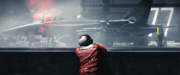 Fighter Airplane on Aircraft Carrier from Battlefield 3