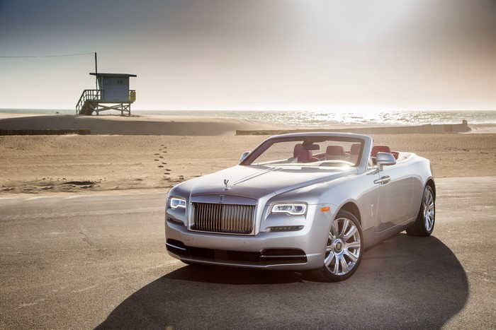 Rolls-Royce Dawn Cabriolet on a Beach