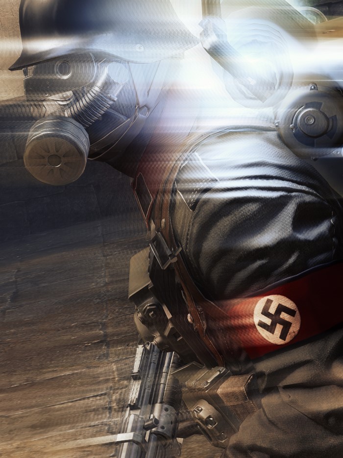 Soldier from Wolfenstein with Swastika armband