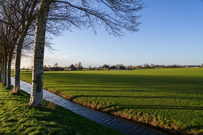 4K Canal and Fields in Oudendijk, Netherlands