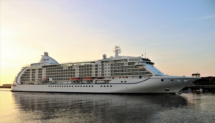 Seven Seas Voyager cruise ship on water