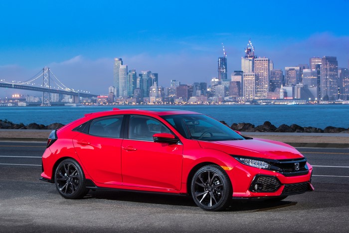 Red 2017 Honda Civic Touring Hatchback in San Francisco