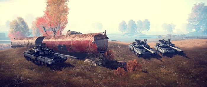 Battlefield 4 Tanks near a destroyed structure