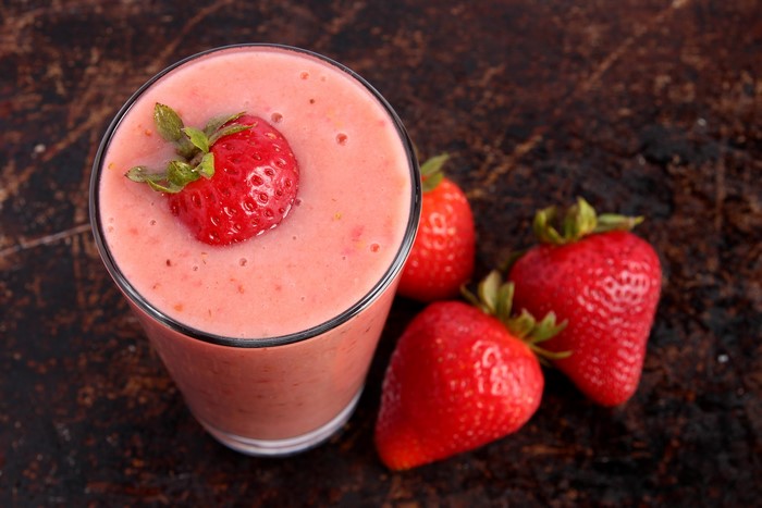 Strawberry Smoothie in a Highball Glass