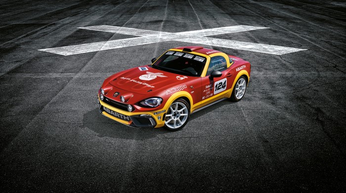 Abarth 124 Rally Concept car on asphalt