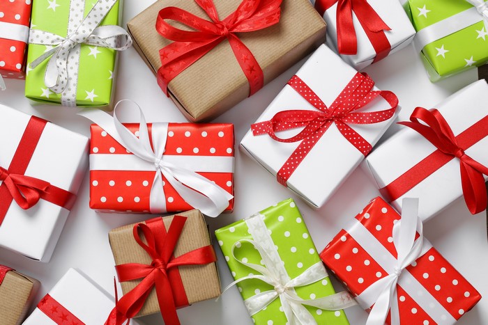 Gifts with Bows and Ribbons