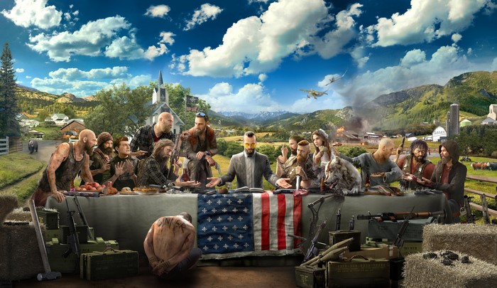 Far Cry 5: The Last Supper with Joseph Seed and his followers