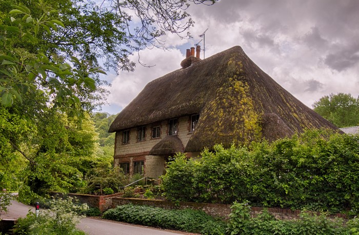 Thatched cottage in Selborne, Hampshire, United Kingdom