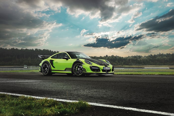 TechArt GT Street R Porsche 911 Turbo on Racetrack