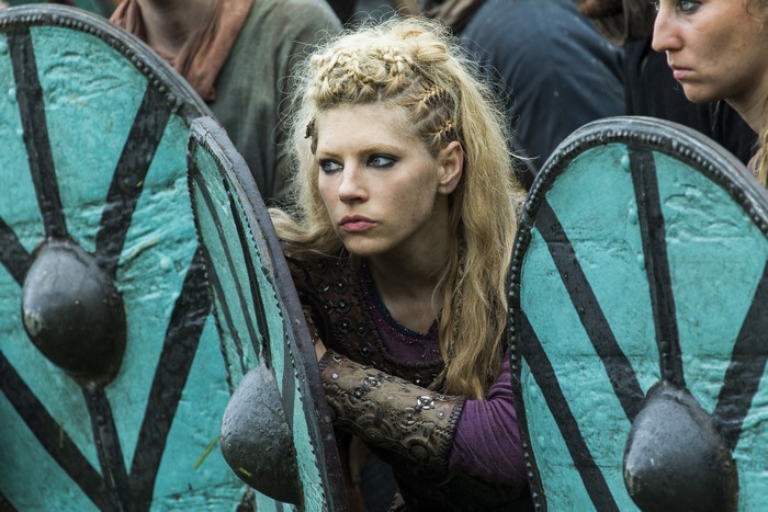 Lagertha from Vikings with shields