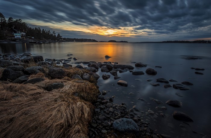 4K Varmdo Sweden Coast at Evening