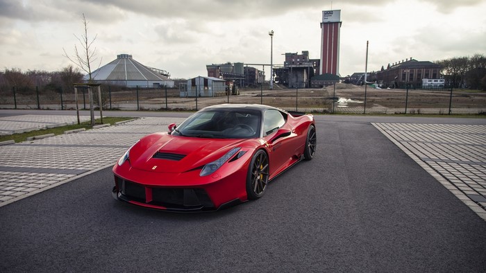 Red Ferrari 458 Italia Prior-Design PD458