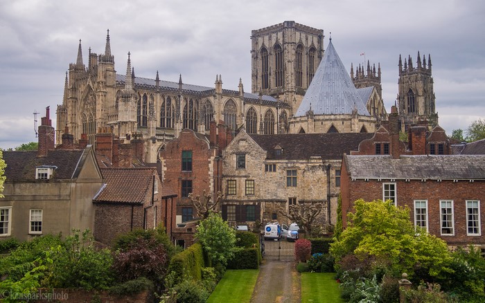 York Minster and historic houses in England