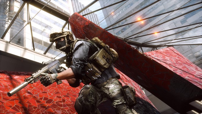 Soldier with Assault Rifle in Battlefield 4