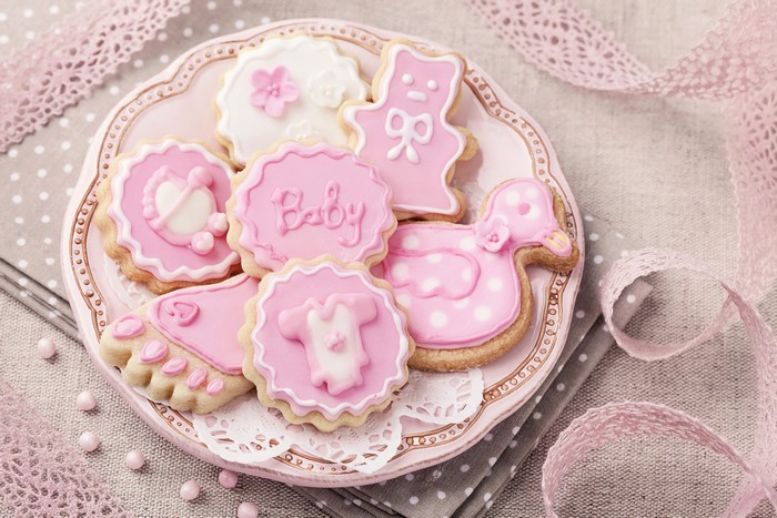 Baby Shower Cookies on a Plate