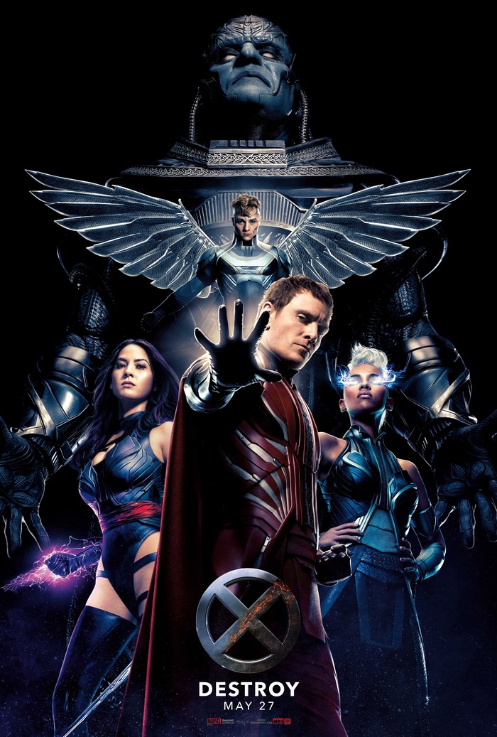 X-Men: Apocalypse Poster with Magneto, Psylocke, Storm, Archangel, and Apocalypse