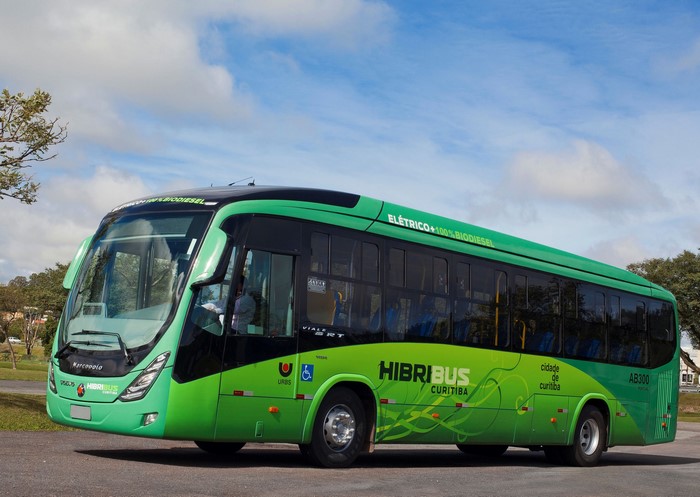 Marcopolo Viale BRT Hibribus electrico 100% biodiesel bus
