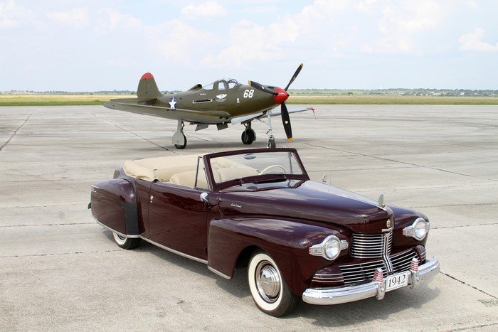 1942 Lincoln Continental Cabriolet and Airplane