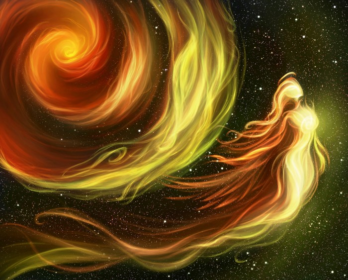 4K Cosmic Being in Nebula
