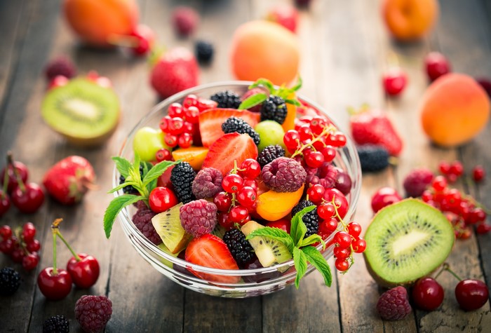 Fruit Salad with Berries and Kiwi
