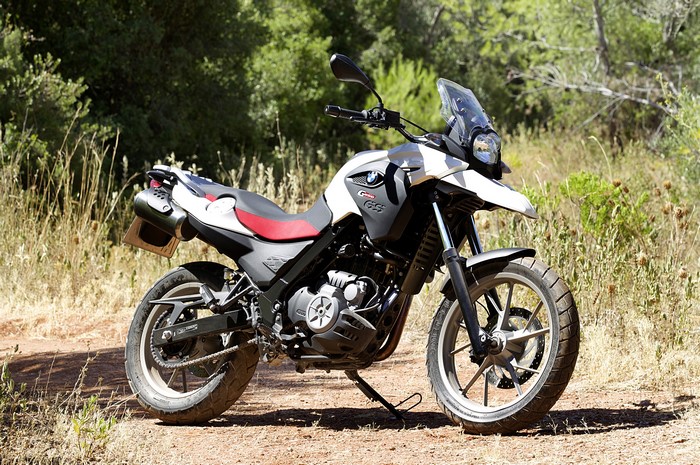 BMW G 650 GS motorcycle in a natural setting
