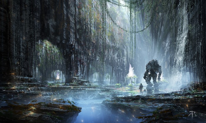 BT-7274 and pilot in a cave from Titanfall 2